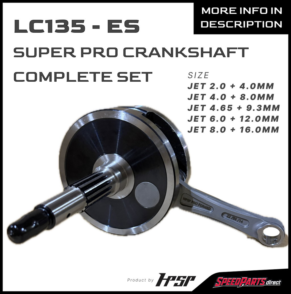LC135-ES HPSP SUPER PRO CRANKSHAFT COMP.SET JET 2MM / JET 4MM / JET 4.65MM / JET 6MM / JET 8MM