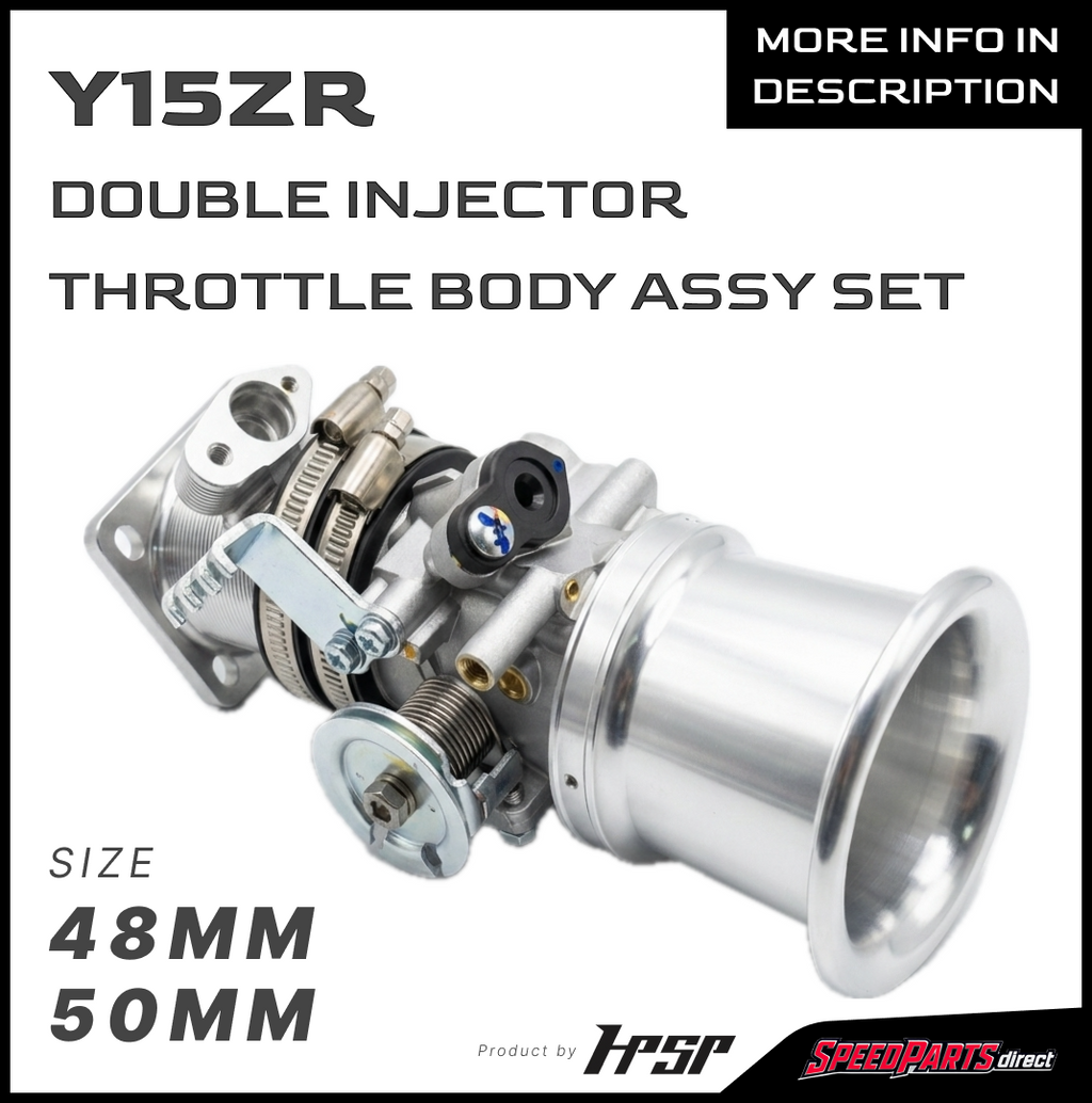 HPSP RACING DOUBLE INJECTOR THROTTLE BODY Y15 48MM 50MM