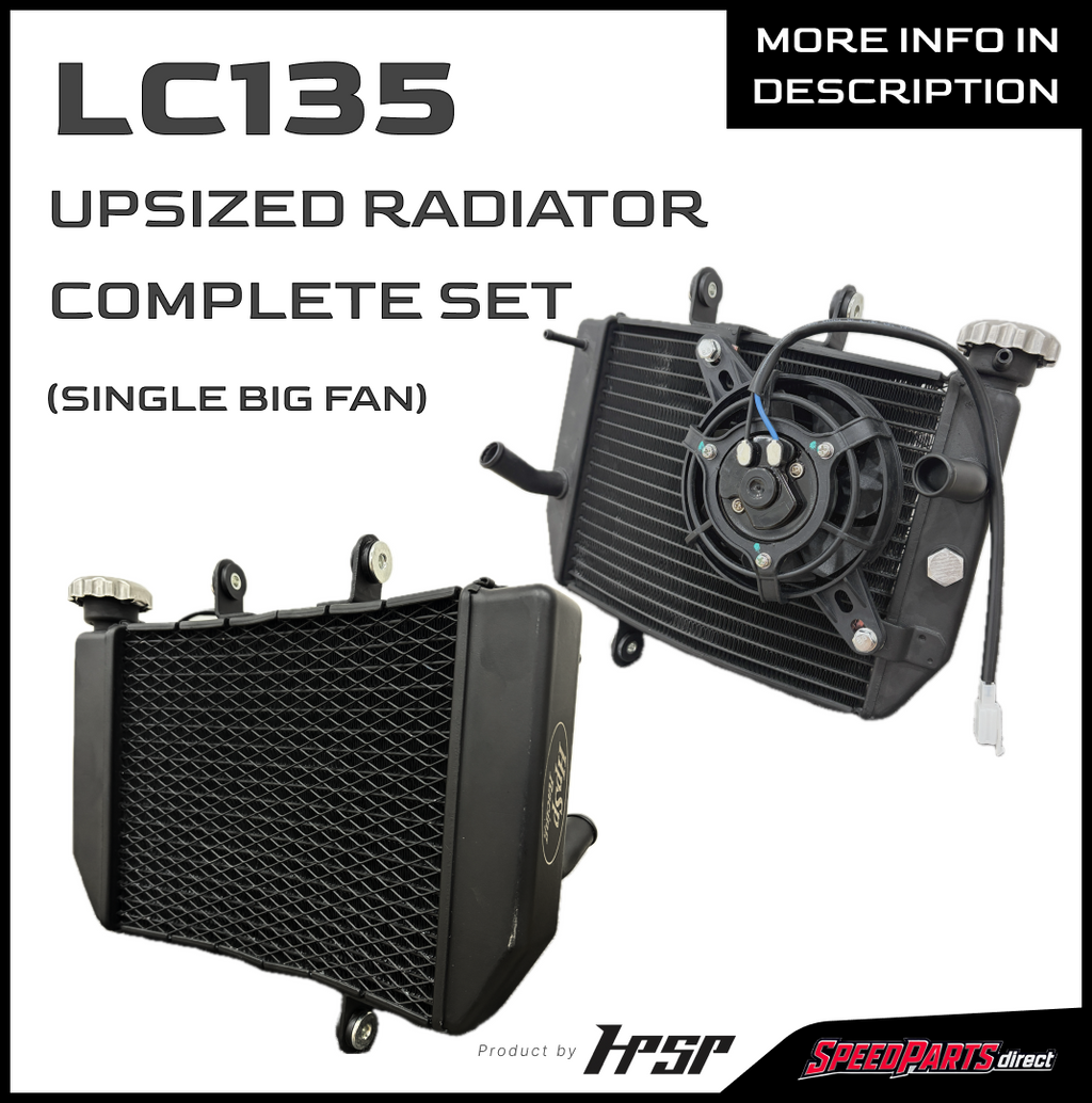 HPSP RACING LC135 RADIATOR COMP. SET UPSIZE CAPACITY SINGLE BIG FAN