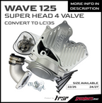 HPSP RACING WAVE 125 4 VALVE SUPER HEAD CNC COMPLETE SET 22/25 24/27