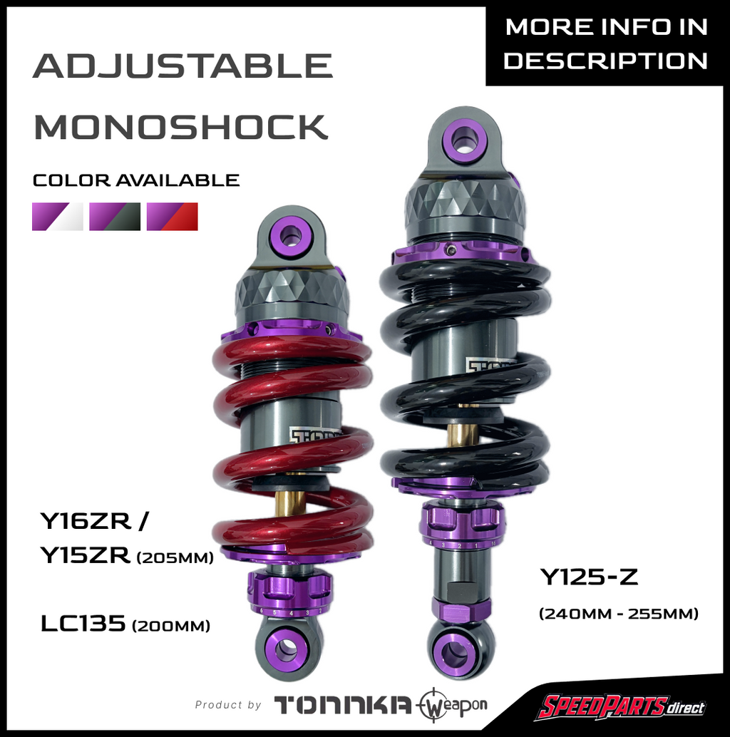 TONNKA WEAPON LC135 Y15ZR Y16ZR Z15GT Y125 MONOSHOCK ADJUSTABLE 200MM 205MM 240MM-255MM