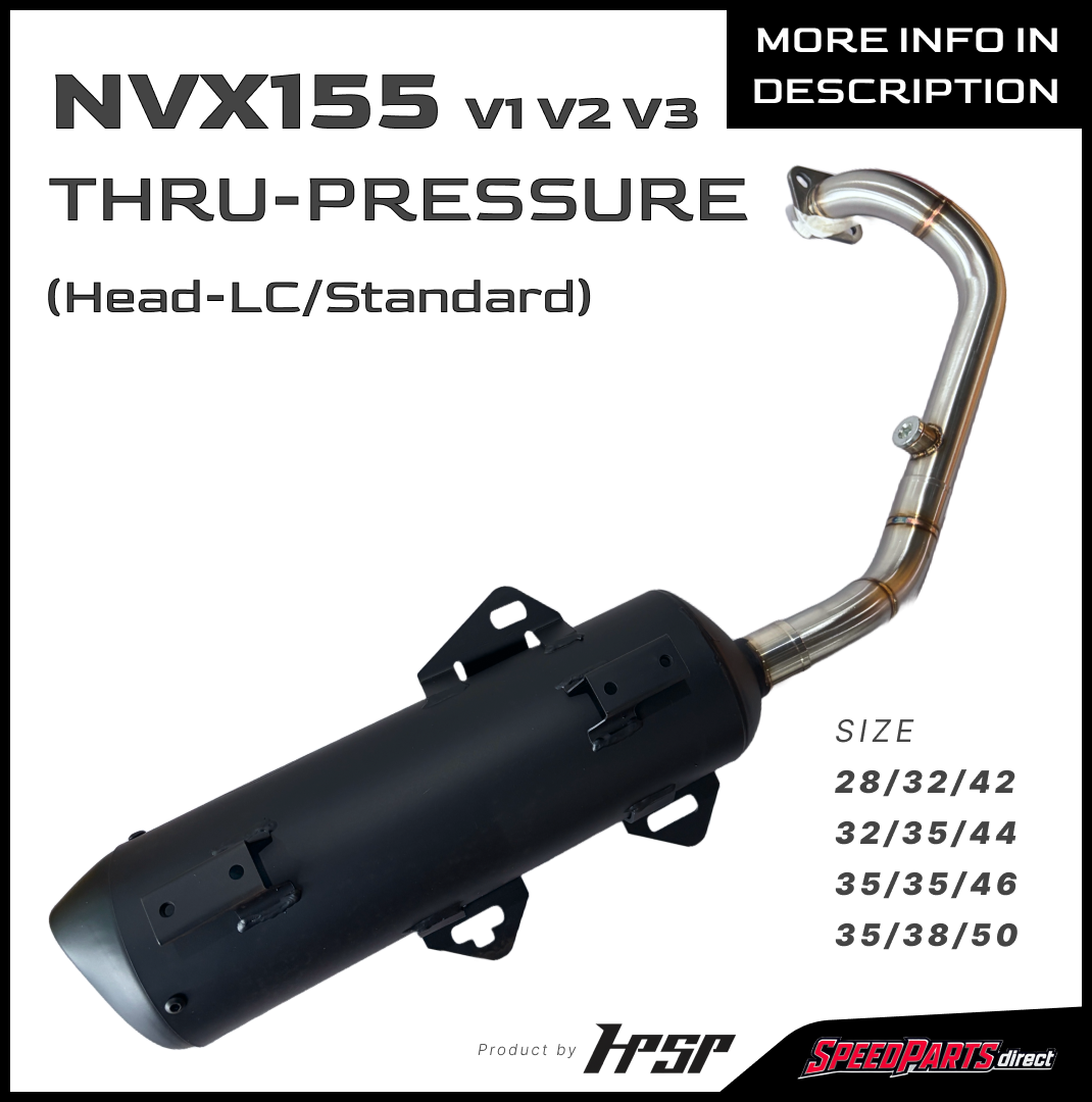 EXHAUST PIPE NVX 155 V1&V2&V3 (H-LC)  NVX 155 (H-STD)  28/32/42 32/35/44 35/35/46  35/38/50