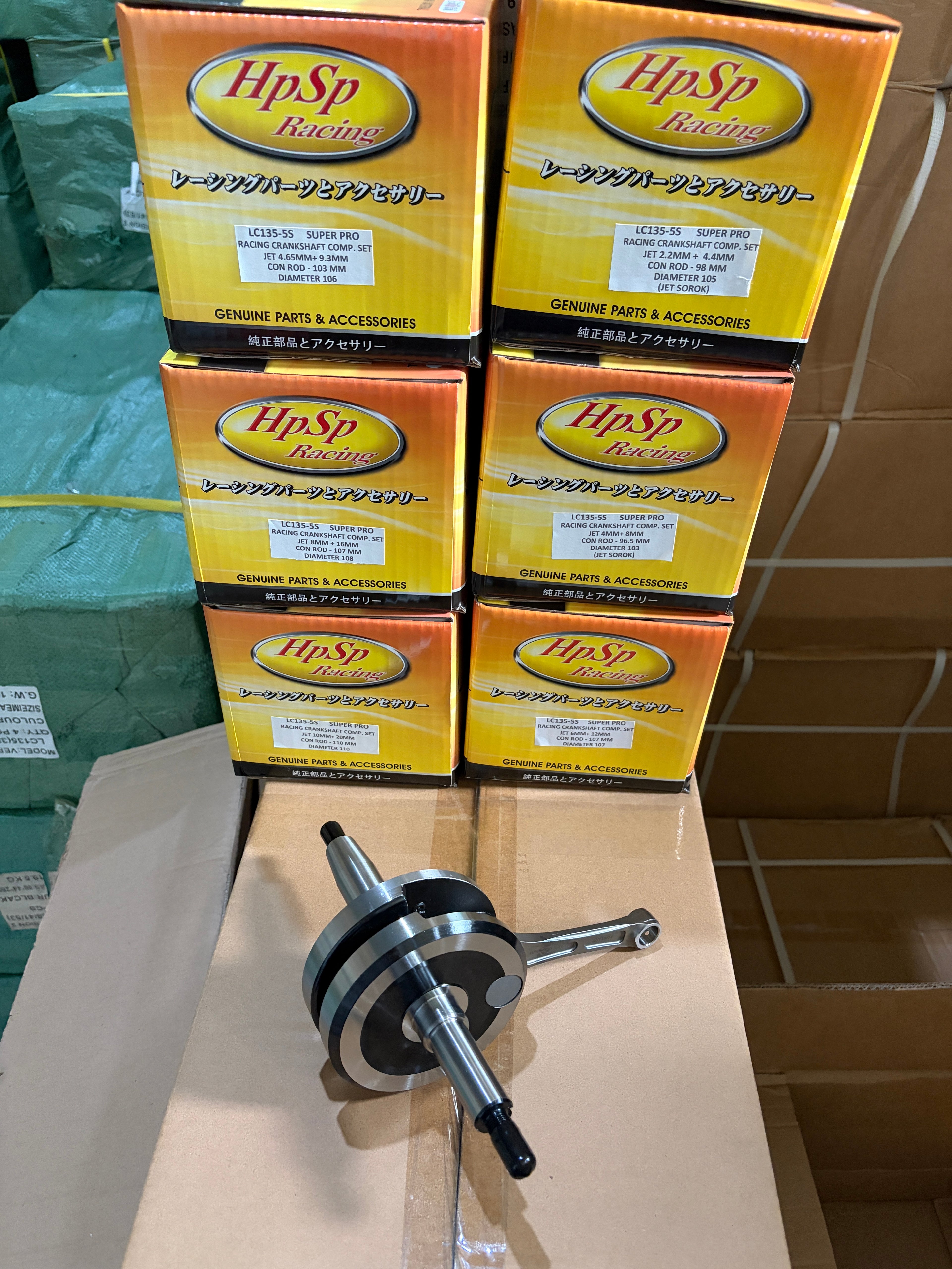 HPSP RACING LC135 5 SPEED SUPER PRO RACING CRANKSHAFT COMPLETE SET JET 2.2MM 4MM 4.65MM 6MM 8MM 10MM