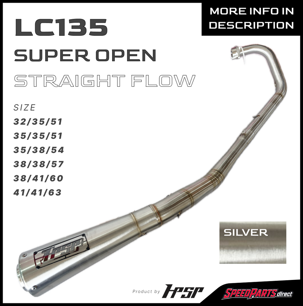 HPSP RACING STRAIGHT FLOW SUPER OPEN EXHAUST LC135