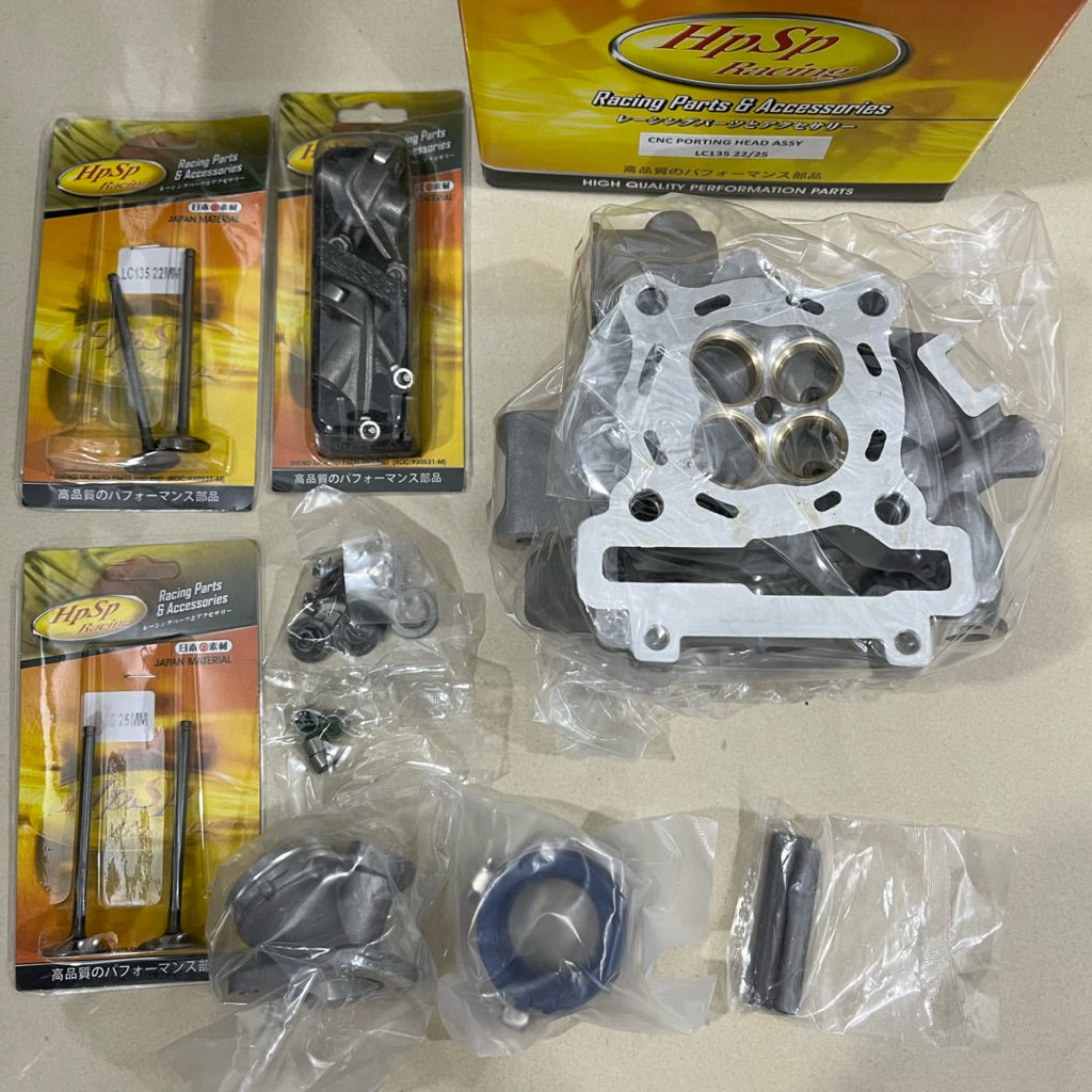 HPSP RACING SUPER CYLINDER HEAD RACING COMP. SET PORTING CNC Y15ZR (22/25mm) M10