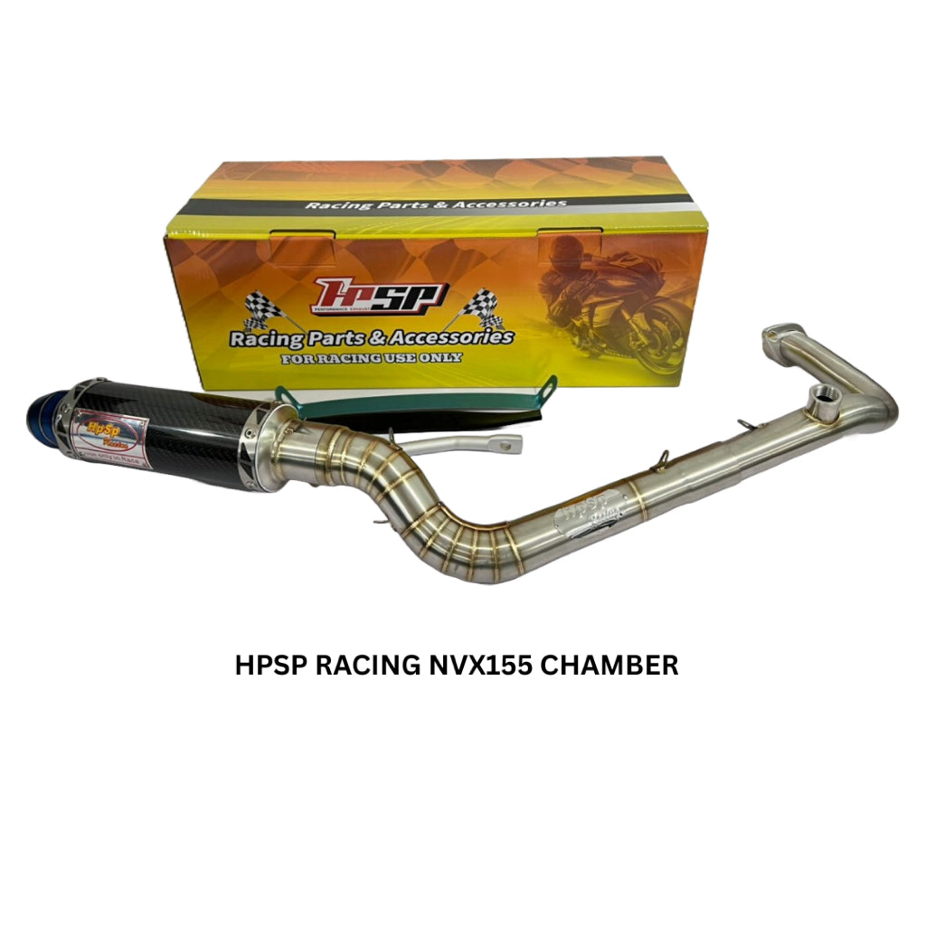 HPSP RACING NVX155 V1 V2 CHAMBER EXHAUST CARBON BLACK H-LC 32/35/48 35/35/50