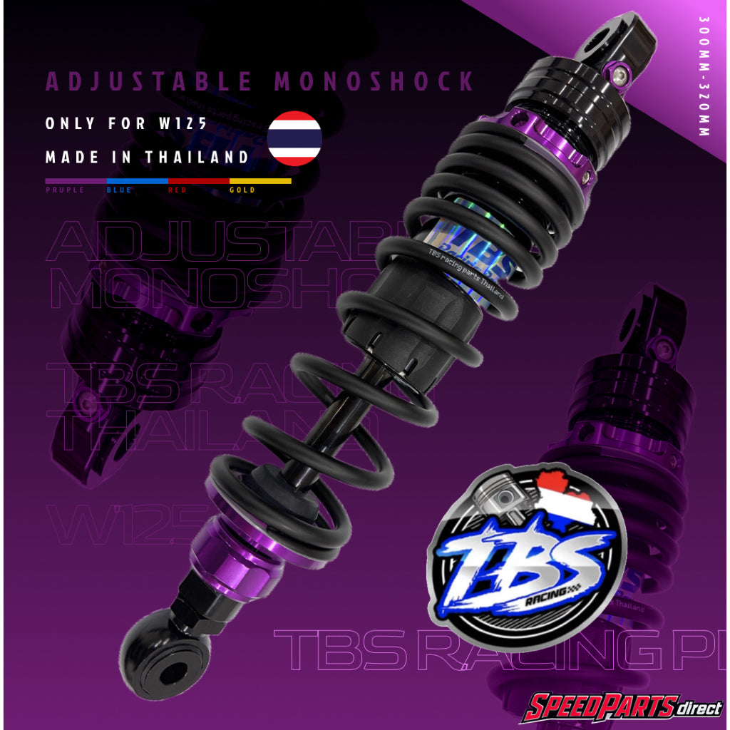 TBS RACING PARTS 🇹🇭 ADJUSTABLE MONOSHOCK FOR WAVE125 BLUE PURPLE GOLD RED