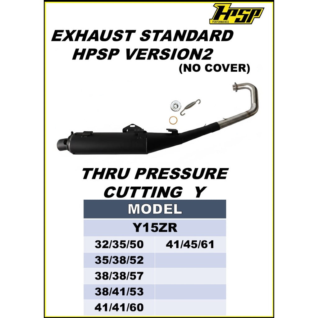 HPSP THRU PRESSURE  EXHAUST PIPE RACING (VERSION 2) CUTTING-Y Y15ZR